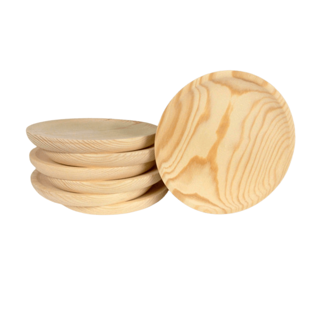 Plato redondo 23 cm pino clasificado (Ronde hout boord)
